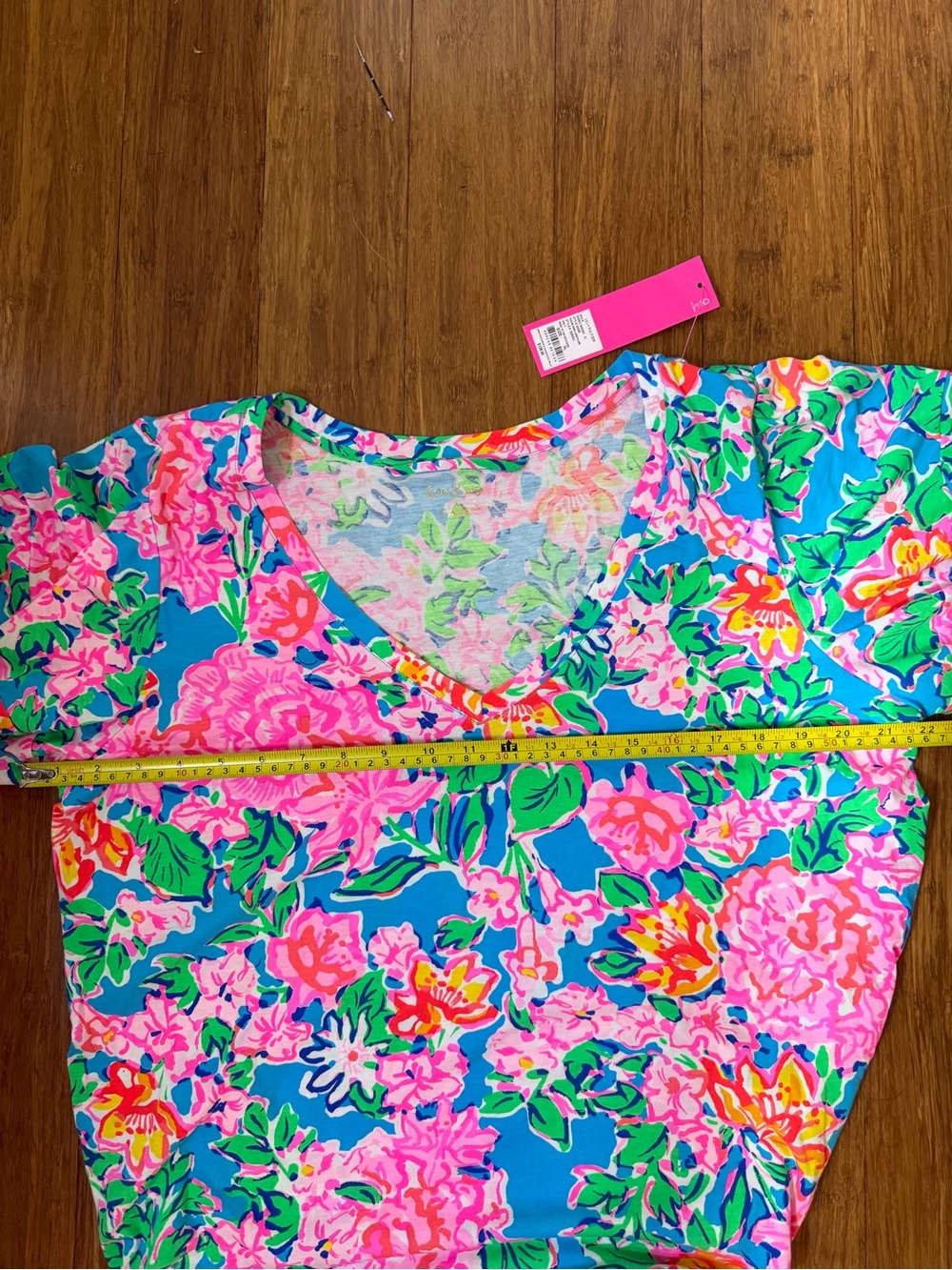 NWT Lilly Pulitzer Bright Pink & Blue Floral Womens' Dress - Picture 6 of 8